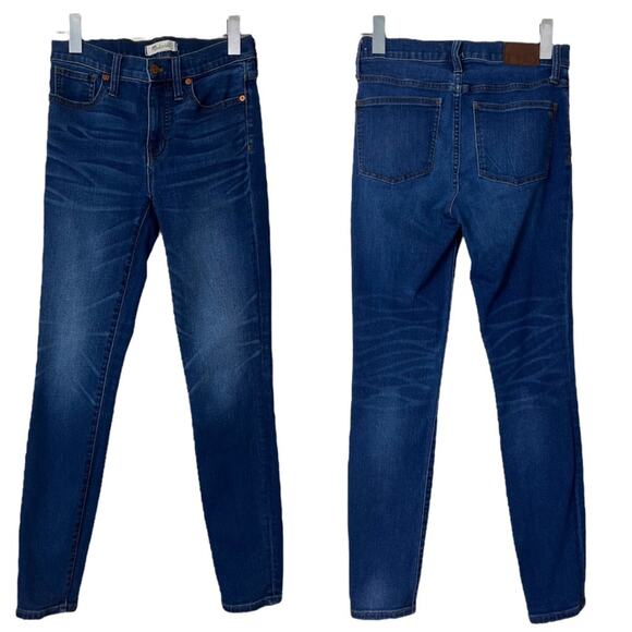 Madewell Women's Jeans 9” Mid Rise Skinny Ankle Medium Blue Wash Size 26 - Picture 6 of 6